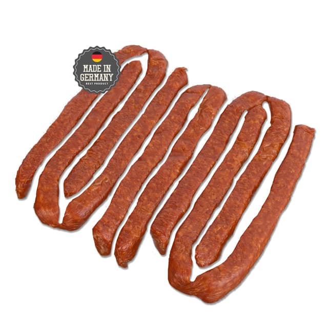 Schwarzwald Metzgerei - Landjäger mager mit einmaligem Geschmack, hängen zusammen mit dem Schwarzwälder Schinken im Rauch - 5 Paar (min. 375g) 5 Paar 10 Stück (1er Pack)