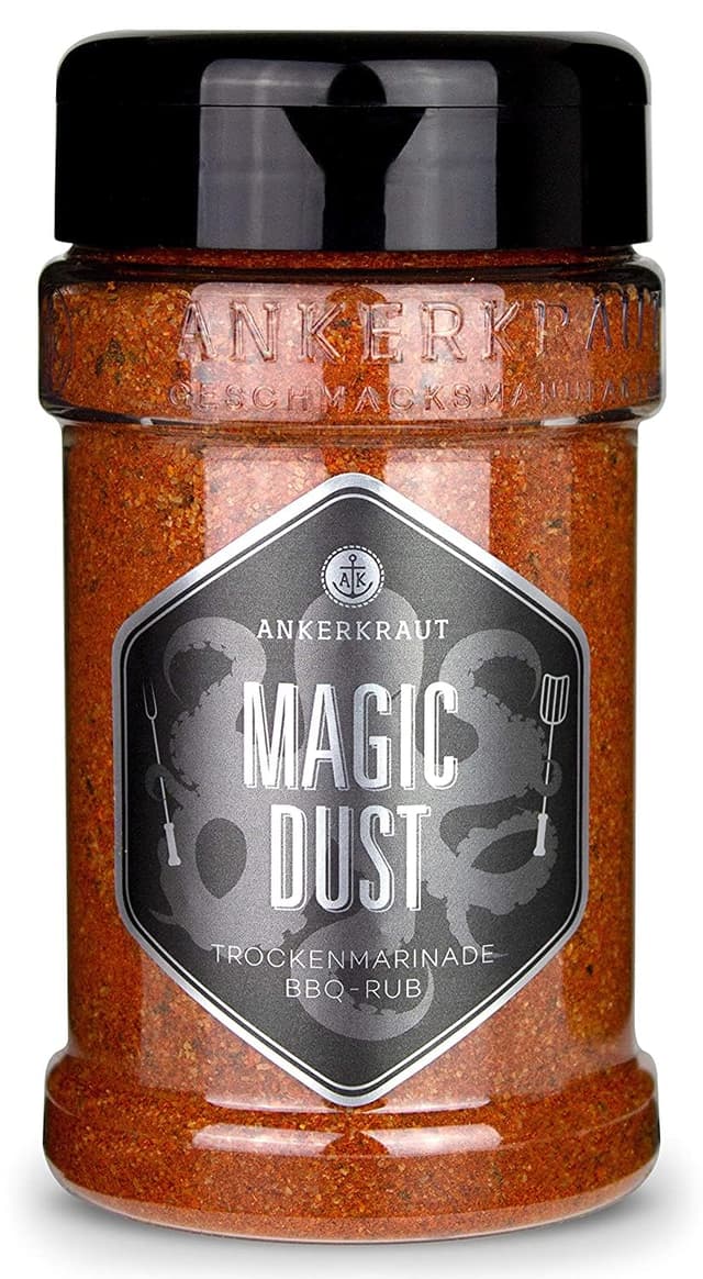 Ankerkraut Magic Dust, BBQ Rub, Marinade für Fleisch, Gewürzmischung zum grillen, allzweck Gewürz mit Paprika geräuchert nach Originalrezept, 230 g im Streuer 230g Streuer
