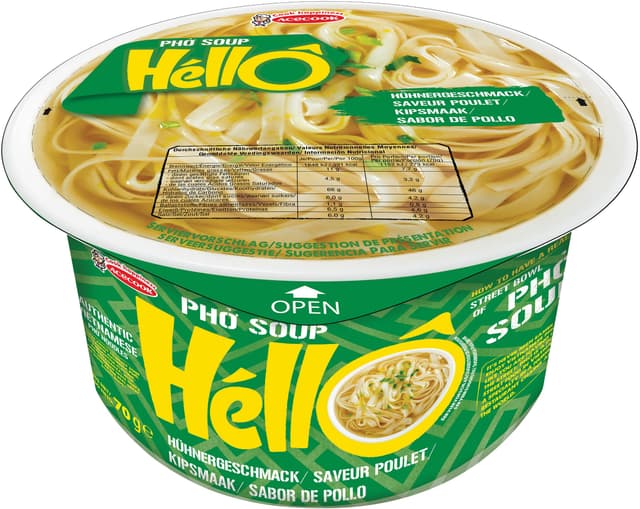 HELLO PHO Instantreisnudeln, Huhn, glutenfrei - 1 x 70 g