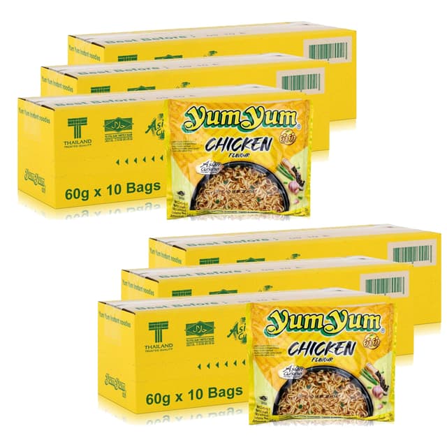 Super Deal! Yum Yum Chicken Instantnudeln mit Huhngeschmack 60x60g 60 g (60er Pack)