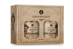 Ankerkraut Bud Spencer & Terence Hill Bagaluten Gewürz-Box, mit Westernpfanne und Pasta alla Napoli, Geschenk-Set, lecker kochen, 195 g Gewürze Inhalt Angebot bei HelloDeals