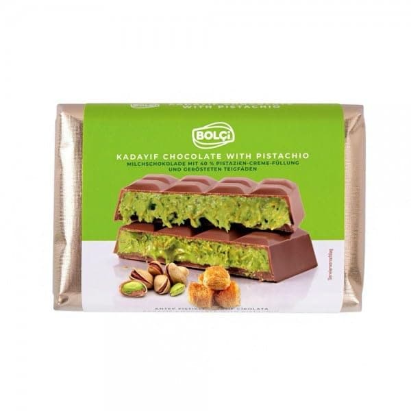 Dubai Style Schokolade mit Pistazien und Kadayif Füllung 65g