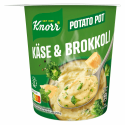 Knorr Potato Snack Pot mit Käse & Brokkoli und nachhaltig angebauten Kartoffeln, fertig in nur 5 Minuten 50g Käse & Brokkoli 1 Stück Angebot bei HelloDeals