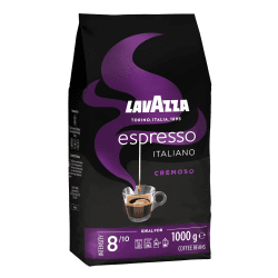 Lavazza, Espresso Italiano Cremoso, Arabica und Robusta Kaffeebohnen, mit Aromanoten von Gewürzen und Kakao, Intensität 8/10, Mittlere Röstung, 1 Packung mit 1 Kg Single Cremoso 1 kg (1er Pack) Angebot bei HelloDeals