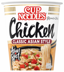Nissin Cup Noodles – Chicken, Einzelpack, Soup Style Instant-Nudeln japanischer Art, mit Hühnerfleisch-Geschmack & Gemüse, schnell im Becher zubereitet, asiatisches Essen (1 x 63 g) 63 g (1er Pack) Angebot bei HelloDeals