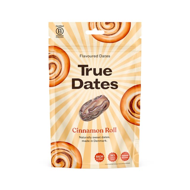 True Dates - Cinnamon Roll | natürlich aromatisierte Datteln | Zimtschnecke | 100 g