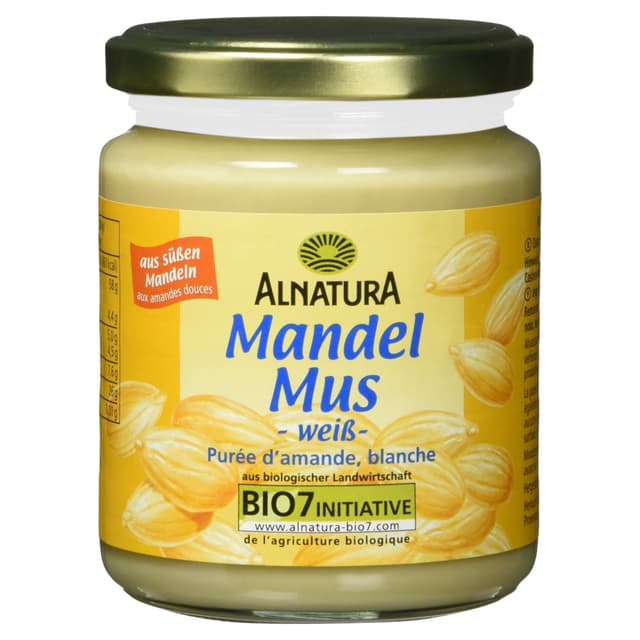 Alnatura Bio Mandelmus Weiß, Vegan, 250g Mandelmus 250 g (1er Pack)