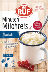 RUF Tassen-Milchreis Klassisch, Instant Reisbrei aus der Tasse, Tassengericht ideal für unterwegs oder zwischendurch, fertig in 9 Minuten, 1 x 55g Angebot bei HelloDeals