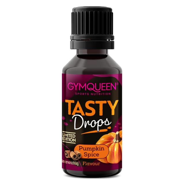 GymQueen Tasty Drops, Pumpkin Spice, Flavour Drops ohne Kalorien, 30ml Pumpkin Spice 30 ml (1er Pack)