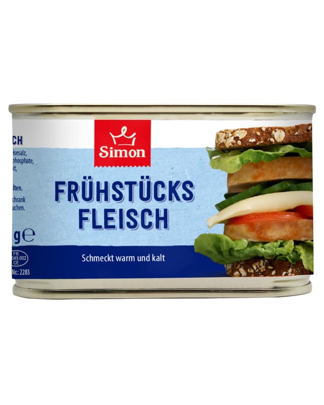 SIMON Frühstücksfleisch 200 g I Kombination aus Schweinefleisch & Kräutern I Fleischspezialität in recyclebarer Konserve I Vielseitige Proteinquelle I Authentische Hausmannskost 200 g (1er Pack)