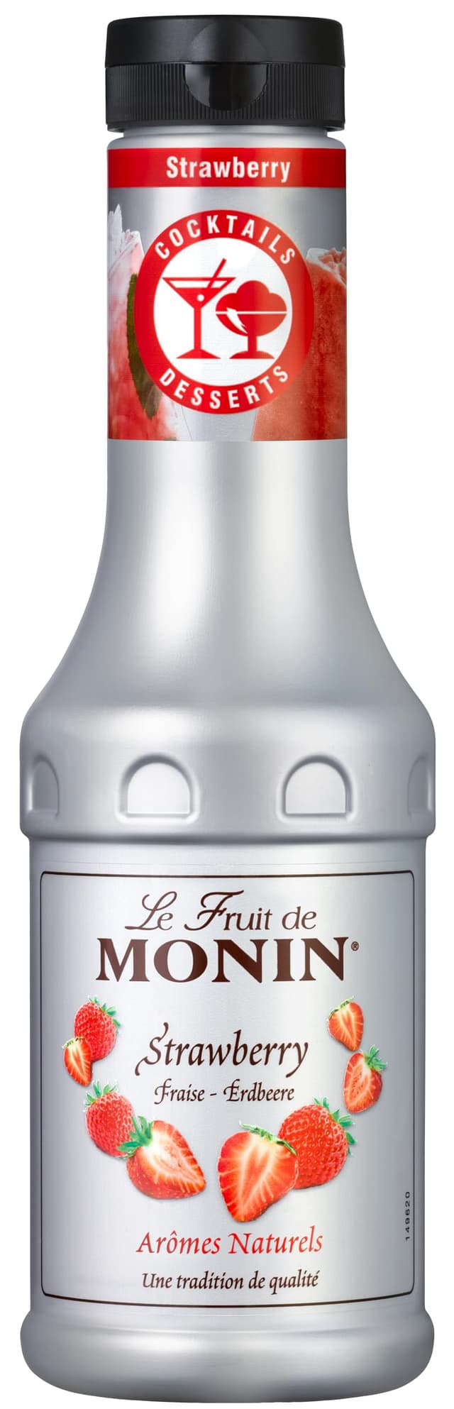Monin Le Fruit Erdbeere - FruchtPüree Mix Erdbeere (1 x 0,5l) – Erdbeerpüree & Fruchtzubereitung für Cocktails, Smoothies & Desserts