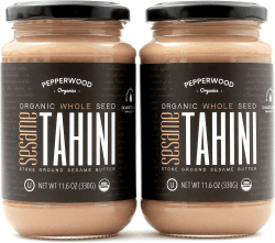 Bio-Sesam-Tahini, Steingemahlen, Ungeschält, Ungesalzen, Gentechnikfrei, Glutenfrei, Koscher, Vegan, USDA Bio, Erdnussfrei, 330 g (2 Pack) 400 g (2er Pack) Angebot bei HelloDeals