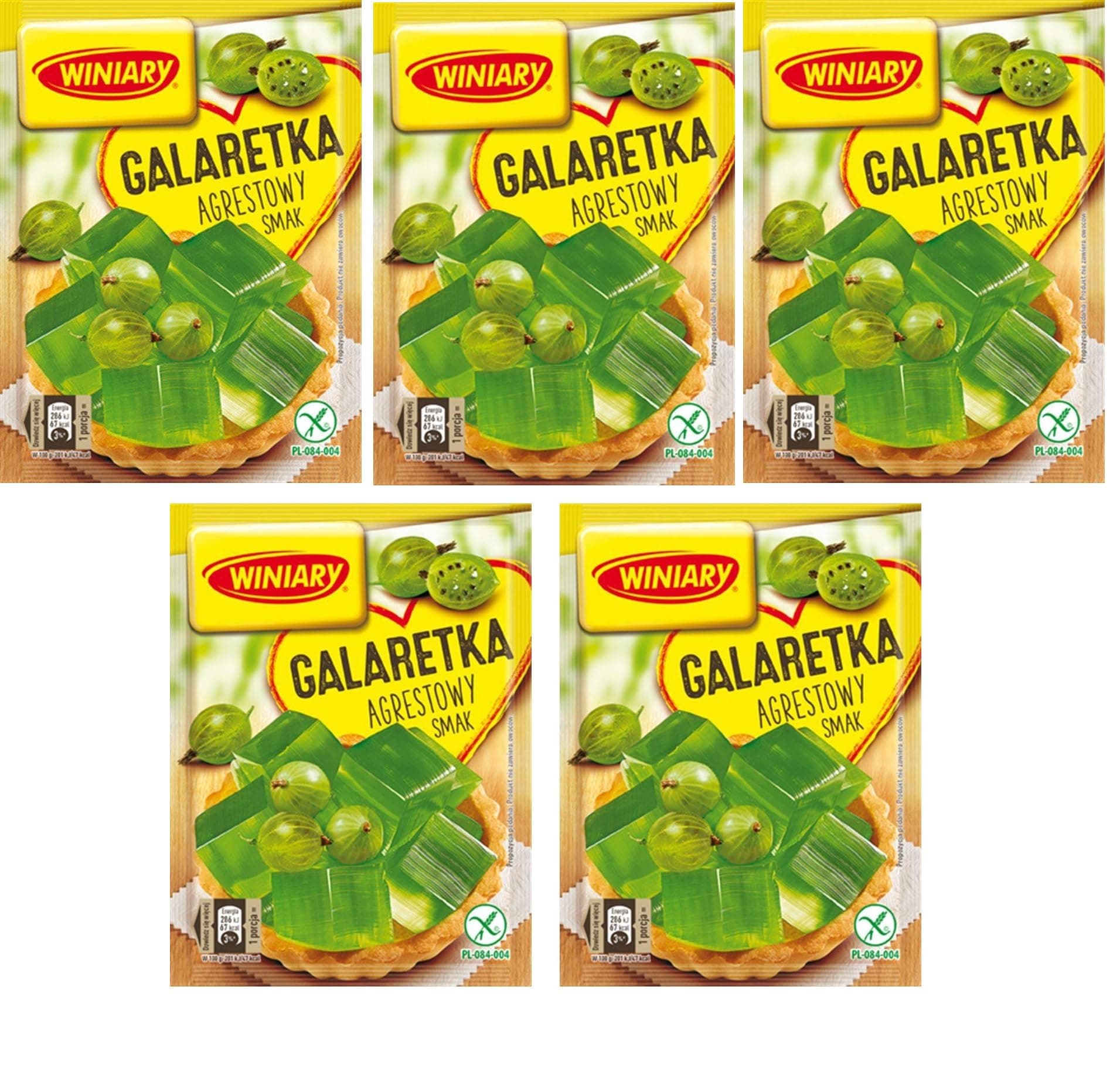 5 x Götterspeise Winiary Galaretka 5 razy (Stachelbeere)