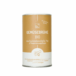 Gemüsebrühe Bio, 300g von bleibwacker. Glutenfrei, laktosefrei & vegan. Ohne Zuckerzusatz, Hefe & Geschmacksverstärker. Angebot bei HelloDeals