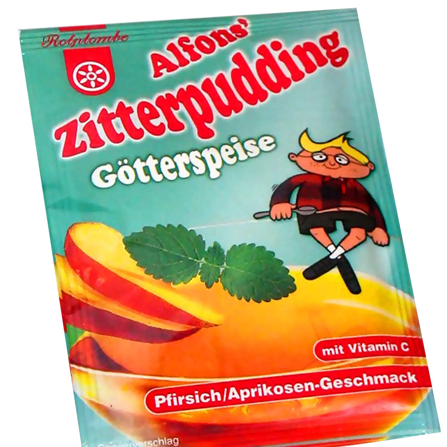 Rotplombe Alfons Zitterpudding Götterspeise Pfirsich-Aprikose