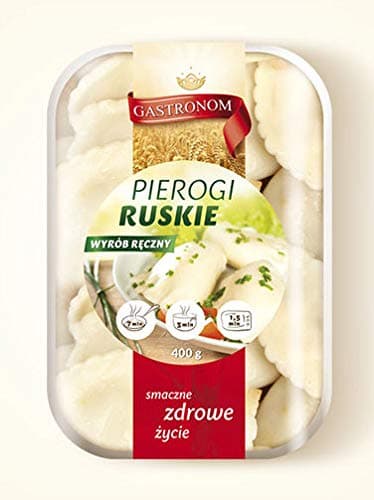 3 Packungen Handgemachte Polnische Maultaschen (Pieroggen) mit Schichtkäse und Kartoffeln Russische Art Pierogi Ruskie