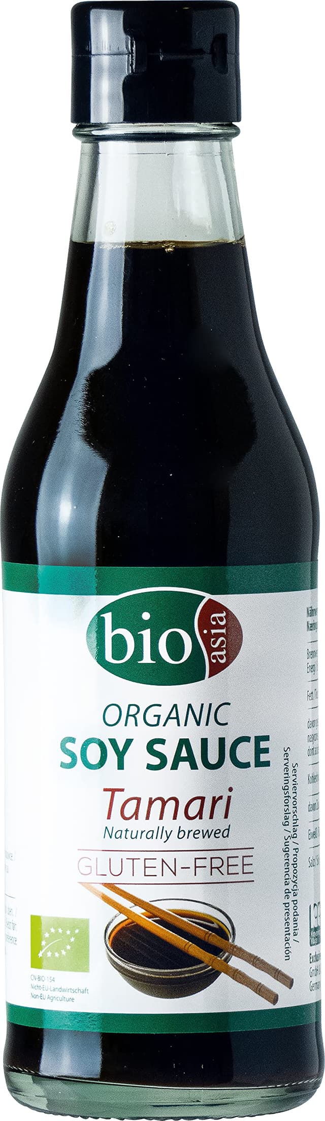 BIOASIA Bio Tamari Sojasauce, natürlich gebraut ohne Zusatzstoffe, glutenfrei (1 x 250 ml) 250 ml (1er Pack)