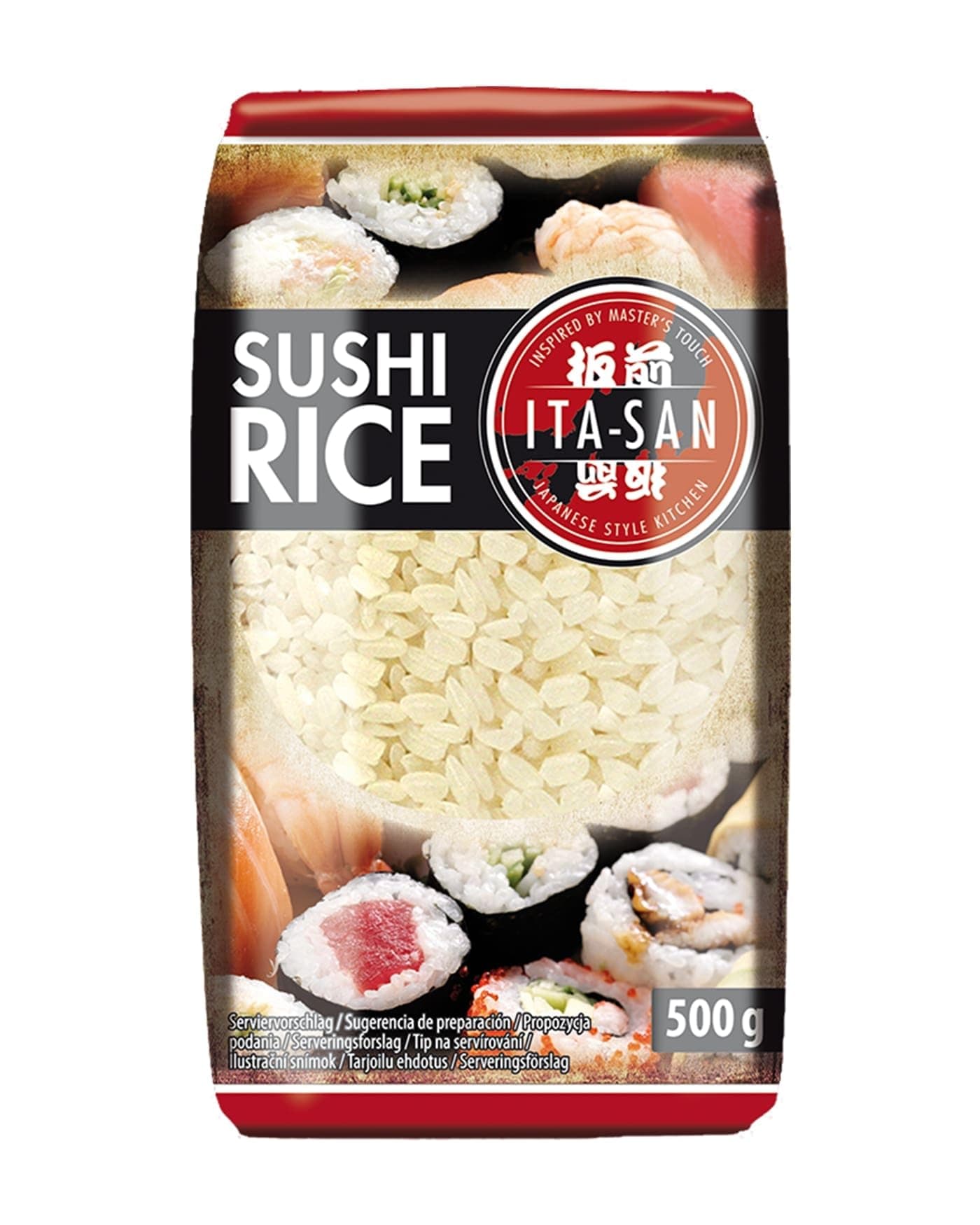 ITA-SAN Sushi Reis, Rundkorn 1. Qualität, 100% sortenrein, schnell und einfach zubereitet, vegan, halal, glutenfrei (1 x 500 g) 1 500 g (1er Pack)