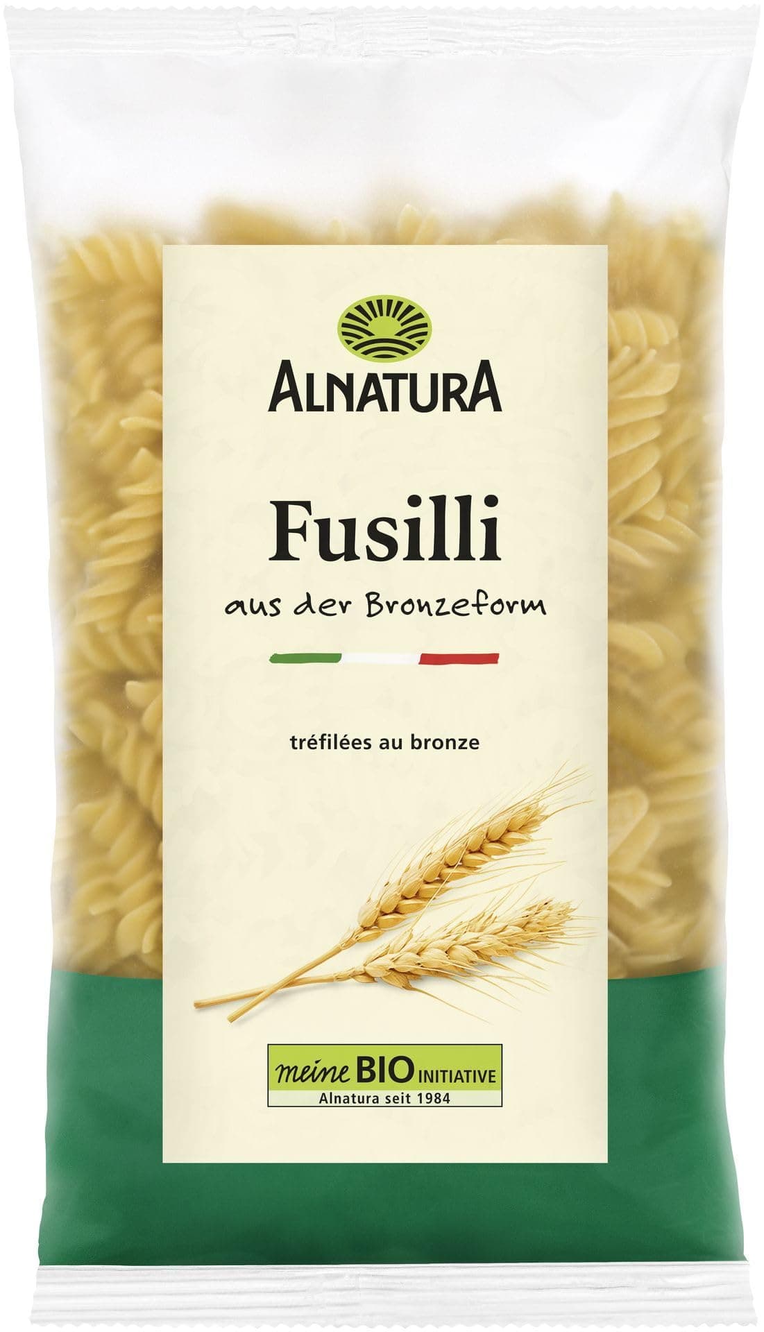 Alnatura Bio Nudeln aus Hartweizengrieß Fusilli, 500 g Tomatensauce 500 g (1er Pack)