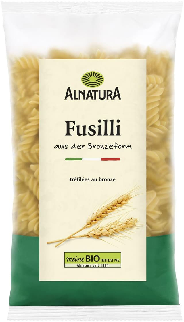 Alnatura Bio Nudeln aus Hartweizengrieß Fusilli, 500 g Tomatensauce 500 g (1er Pack)