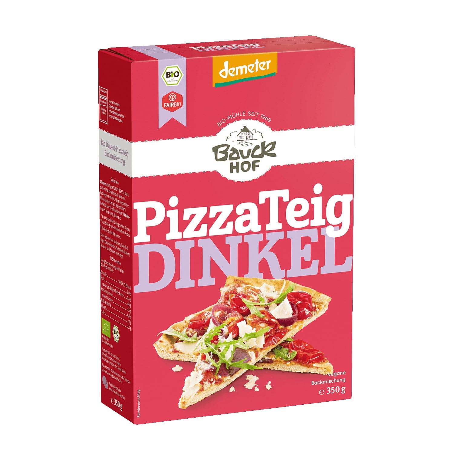 Bauckhof Teigbackmischung, Dinkel Pizzateig 350 g 350 g (1er Pack)
