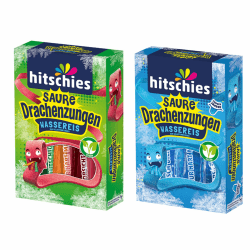 HEART FOR CARDS Hitschies Saure Drachenzungen Wassereis Set – 1x Klassisch + 1x Blau – 2x 400?ml – Fruchtig, frech & extra sauer – Einfrieren & genießen Angebot bei HelloDeals