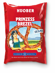 Huober Bio Salzgebäck Prinzess Brezel Sesam, 125 g Sesam 125 g (1er Pack) Angebot bei HelloDeals
