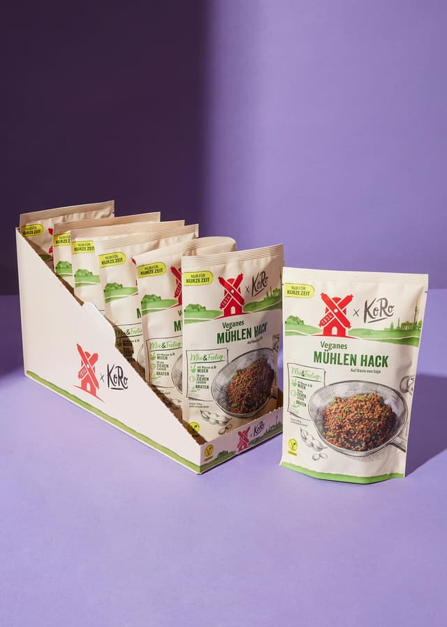 KoRo - Veganes Mühlen Hack 75 g - Praktische Trockenmischung - Vegan - Hoher Proteingehalt