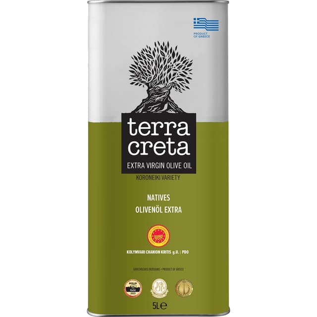 Terra Creta g.U. - Extra natives Olivenöl aus Kolymvari / 5 Liter 5 l (1er Pack)