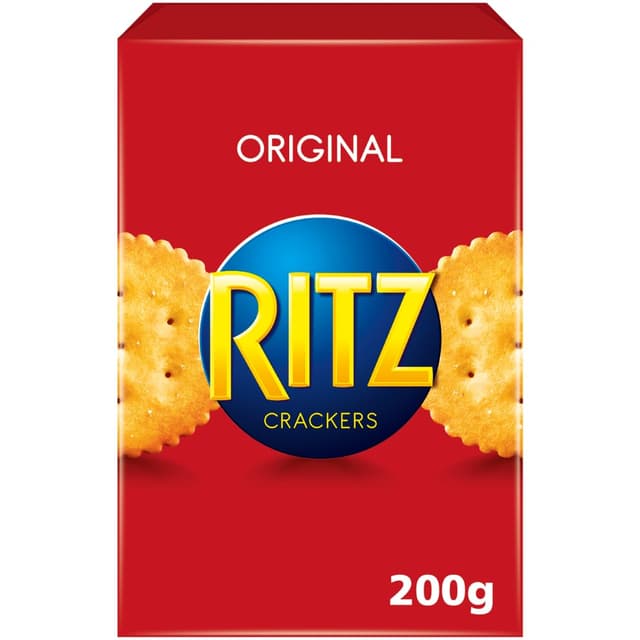 RITZ Cracker 1 x 200g I Salzgebäck Einzelpackung I Knabbergebäck I Fein gesalzene Snack-Cracker 200 g (1er Pack)