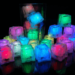 12 Stück LED Eiswürfel für Getränke, Flüssigsensor Blinken LED Glühen Licht Wasser Tauch Leuchten Led Eis Farbwechsel für Bar Club Trinken Wein Hochzeit Party Champagner Tower Dekoration Angebot bei HelloDeals