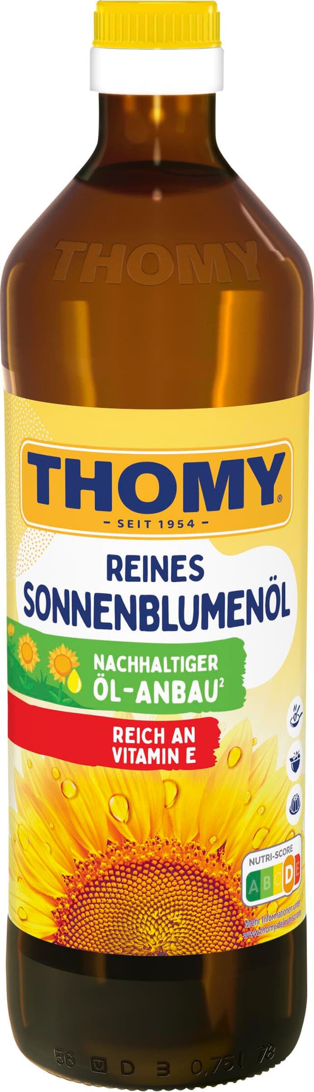 THOMY Reines Sonnenblumenöl, 750ml Flasche, 1er Pack (1 x 750ml) 750 ml (1er Pack)
