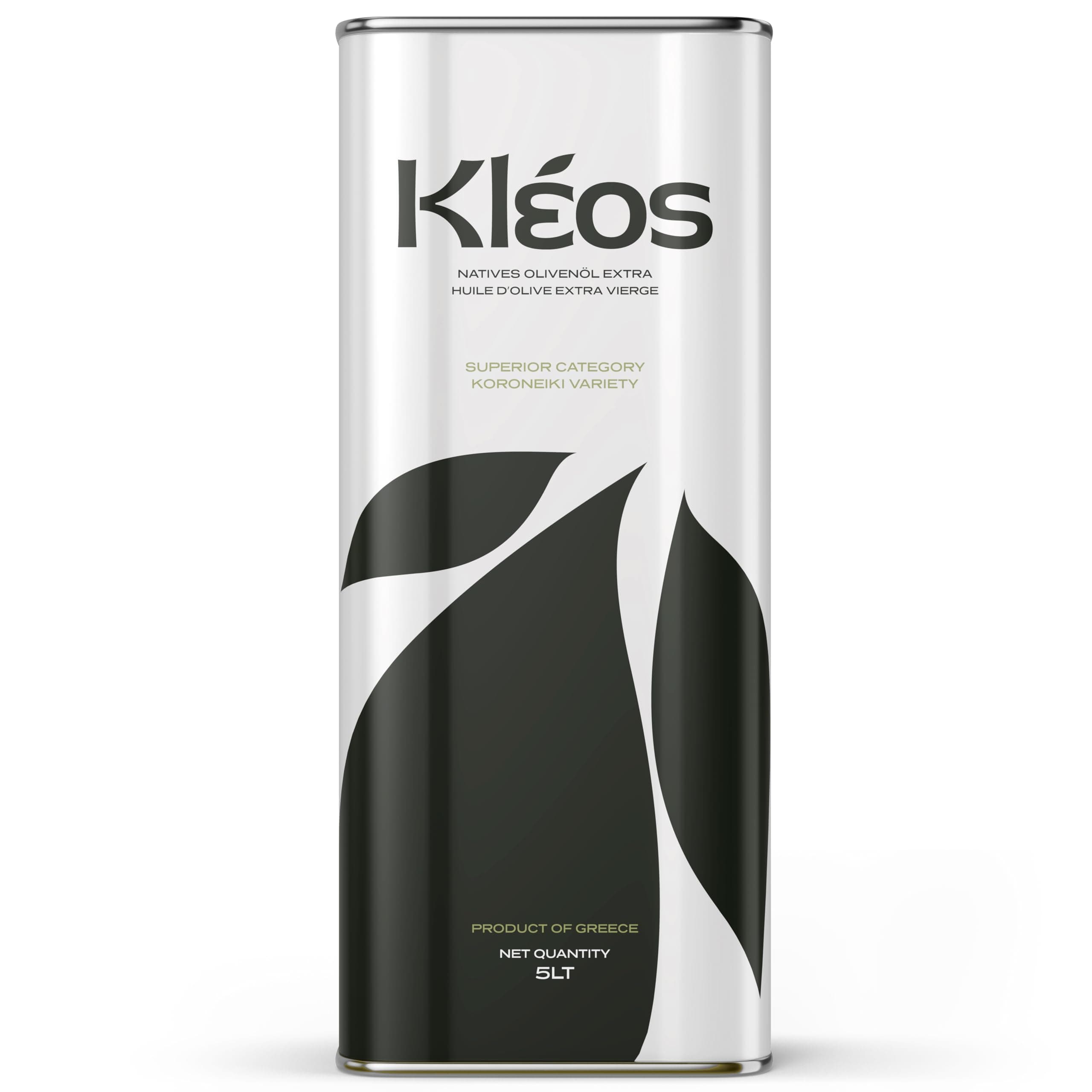 Kleos Extra Natives Olivenöl 5 Liter - Ernte 2024-25 - Kaltgepresst aus Griechenland - Premium Qualität - 5l 5 l (1er Pack)