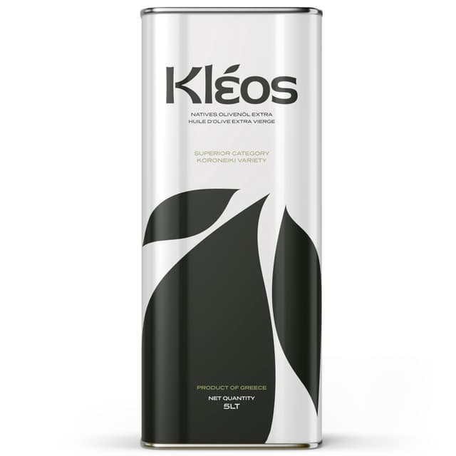Kleos Extra Natives Olivenöl 5 Liter - Ernte 2024-25 - Kaltgepresst aus Griechenland - Premium Qualität - 5l 5 l (1er Pack)