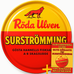 Surströmming - Das ORIGINAL Röda Ulven - Schwedische Spezialität in der Dose inkl. Rezept-Guide - Sürstrüming Fish 400g/300g Angebot bei HelloDeals