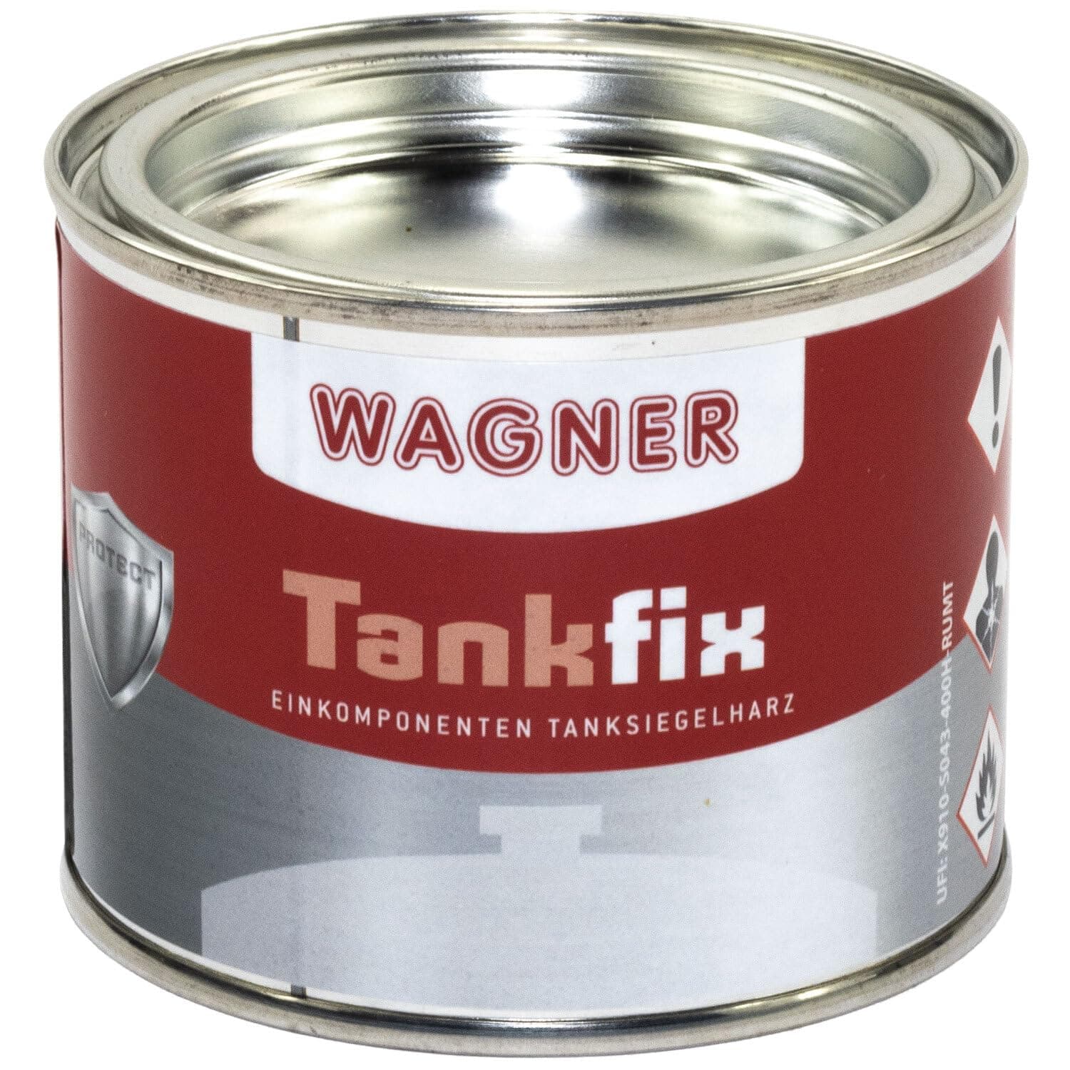 WAGNER Tankversiegelung - Einkomponenten Polyurethanharz, Ethanolfest | Tank Versiegelung Innen Bietet Rost- & Korrosionsschutz für Stahl-&Kunststofftanks | Tankversiegelung Motorrad, 175ml für 20L 175 ml (1er Pack) Einkomponentenharz