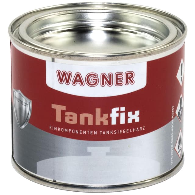 WAGNER Tankversiegelung - Einkomponenten Polyurethanharz, Ethanolfest | Tank Versiegelung Innen Bietet Rost- & Korrosionsschutz für Stahl-&Kunststofftanks | Tankversiegelung Motorrad, 175ml für 20L 175 ml (1er Pack) Einkomponentenharz