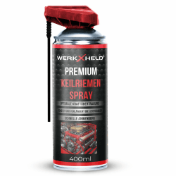 WerkXheld Keilriemenspray 400ml | Hochleistungs-Riemenspray für Auto, Industrie & mehr | Verlängert Lebensdauer von Keilriemen | Schnelle Wirkung & Geräuschreduzierung 400 ml (1er Pack) Angebot bei HelloDeals