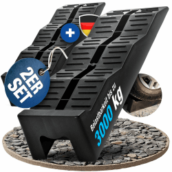 NTG Auffahrkeile (2er Set) – 3-stufige Nivellierung bis 3000 kg pro Set, Anti-Rutsch Struktur ideal für Wohnmobil oder Caravan 560 x 200 x 130 mm, 2,4 kg – Perfekt für jeden Untergrund, Camper & PKW Angebot bei HelloDeals