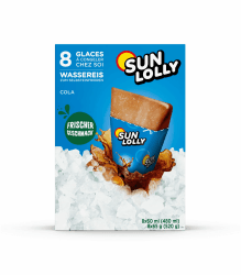 Sun Lolly Wassereis Cola 8 Stk | Mit Fruchtsaft | Zum Selbsteinfrieren | Ohne künstliche Aromen | Frei von Süßungsmittel | Laktosefrei | Glutenfrei | 8 x 60ml 480 ml (1er Pack) Angebot bei HelloDeals