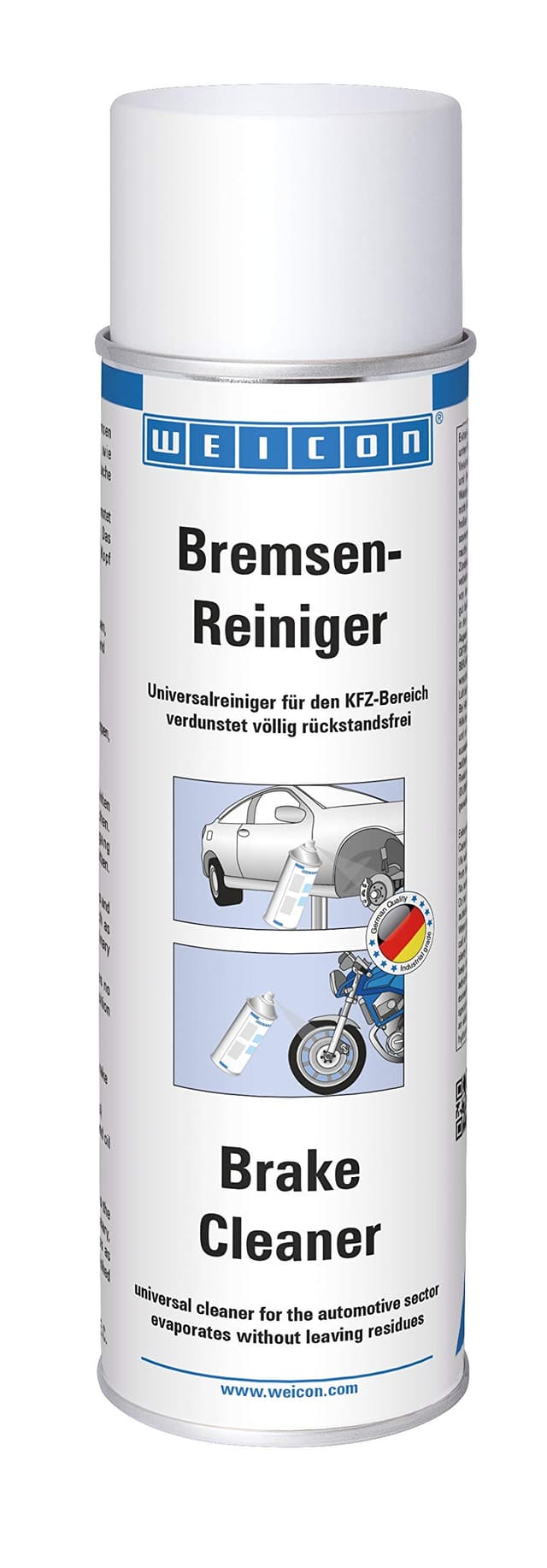 WEICON Bremsenreiniger 500 ml | Reinigungsmittel für Kfz | Reinigen von Bremsbelägen am Auto, Motorrad und Fahrrad