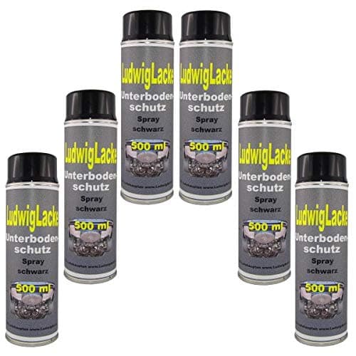 6 x 500 ml Spray Profi Unterbodenschutz schwarz überlackierbar