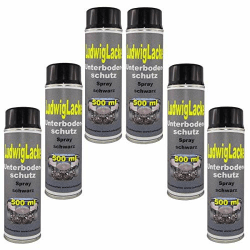 6 x 500 ml Spray Profi Unterbodenschutz schwarz überlackierbar Angebot bei HelloDeals