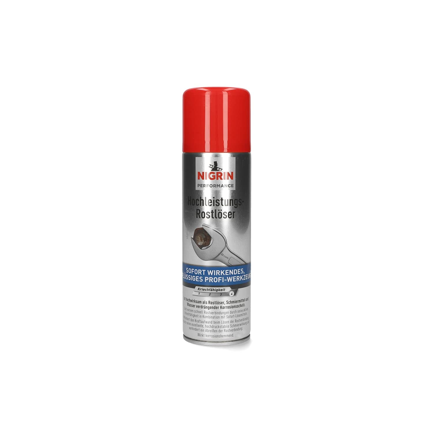 NIGRIN Hochleistungs-Rostlöser Hybrid, aktive Kriechfähigkeit, minimiert den Kraftaufwand, korrosionshemmend, 250 ml