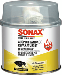 SONAX AuspuffReparaturSet (200 g) verschließt größere Risse, Löcher & undichte Stellen dauerhaft, schnell & absolut gasdicht | Art-Nr. 05531410 Angebot bei HelloDeals