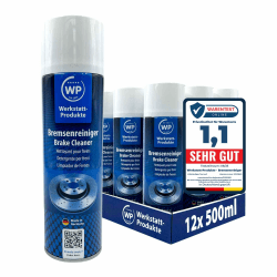 MW 12x Bremsenreiniger 500ml WP Dosen original von Werkstatt-Produkte Sprüht 360° in jeder Lage Angebot bei HelloDeals