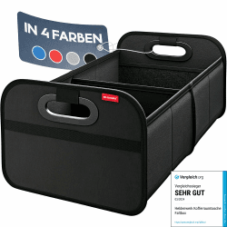 HELDENWERK Kofferraumtasche faltbar mit Anti-Rutsch-Klett - Kofferraum-Organizer, Auto Faltbox, Einkaufstasche - verstärkt und stabil Schwarz Angebot bei HelloDeals