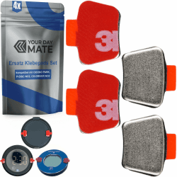 Ersatz Klebestreifen Set, 4 Stück, kompatibel mit OOONO CO-DRIVER NO2, PARK P-DISC NO1, NO2, NO3, Metallplättchen mit Klebepads, für Parkscheibe, Blitzerwarner, Halter Klebesticker Windschutzscheibe Angebot bei HelloDeals