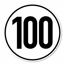 GreenIT Aufkleber Sticker 100 kmh km/h 20cm Schild Geschwindigkeit für Schlepper Zugmaschine Multicar Anhänger Fahrzeug LKW Bus (1) Angebot bei HelloDeals
