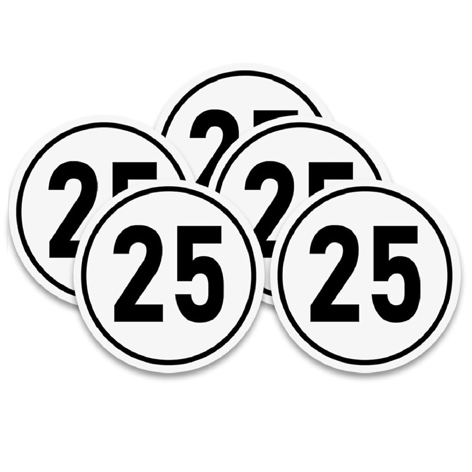 Aufkleber Geschwindigkeits Schild 25 kmh schild aufkleber nach §58 StVZO 25 kmh schild aufkleber für PKW Traktor LKW Pferdeanhänger Anhänger Wohnwagen (5)